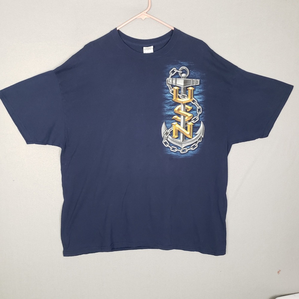United States Navy Graphic Tee Shirt The Sea Is Ours Anchor US Military Size 2XL